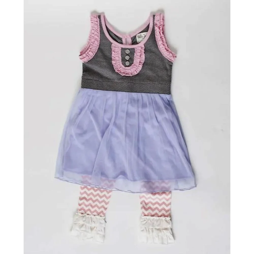 NEW Matilda Jane girls leggings 18 2 8 Tickle Me Pink Good Hart stripe chevron